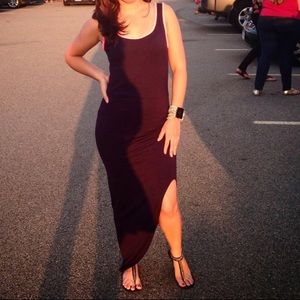 DISCOUNTED! Navy blue and hot pink maxi dress!