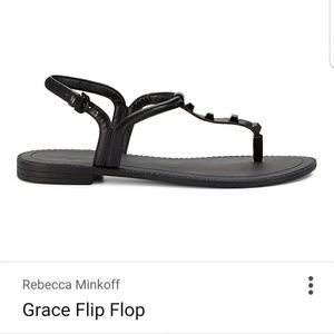 Rebecca Minkoff Grace T-strap studded sandals 8.5M