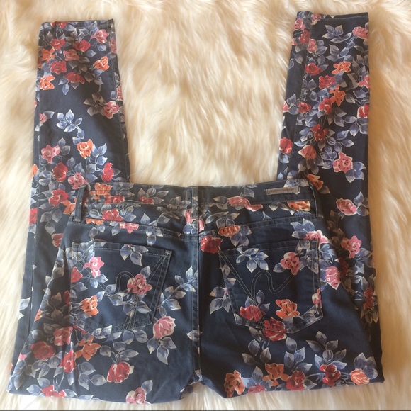 πHPπFloral Garden Thompson Skinny Mid Rise Jeans - Picture 2 of 8