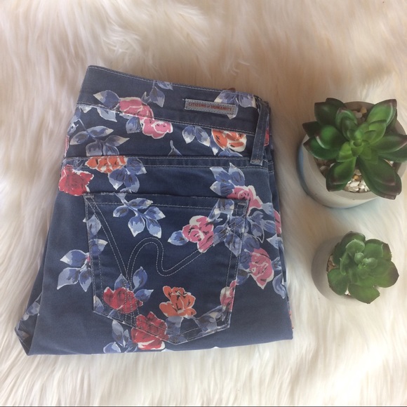 πHPπFloral Garden Thompson Skinny Mid Rise Jeans - Picture 5 of 8