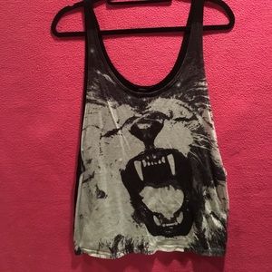 F21 Wolf Face Muscle Tank
