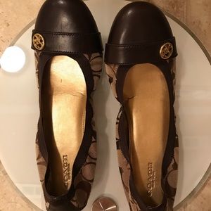 Gently worn Coach flats; size 9