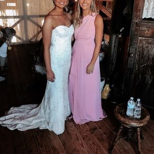 David's Bridal pink bridesmaid dress - "Ballet"