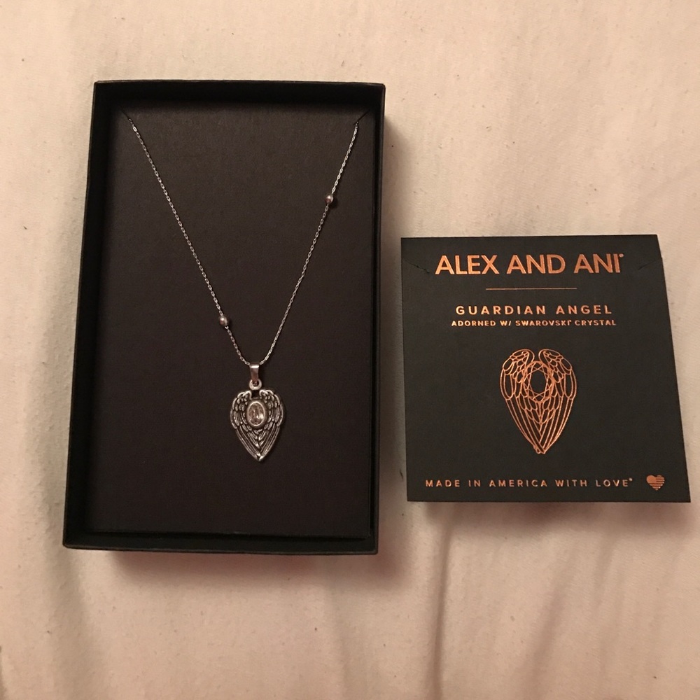 Alex and Ani Silver Guardian Angel Necklace