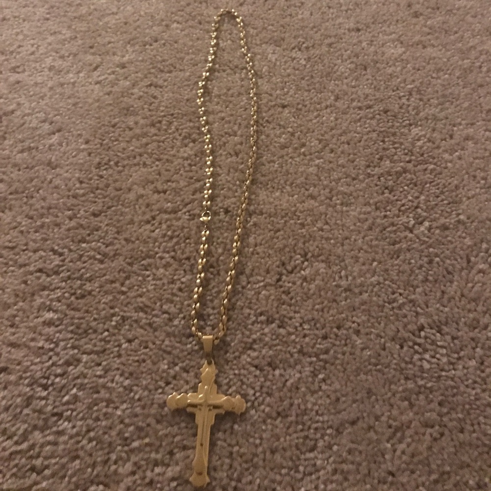Stainless steel cross chain