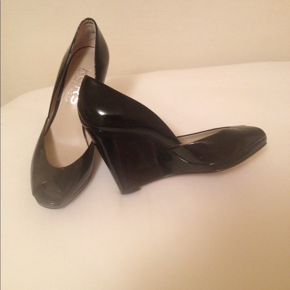 Michael Kors patent wedges