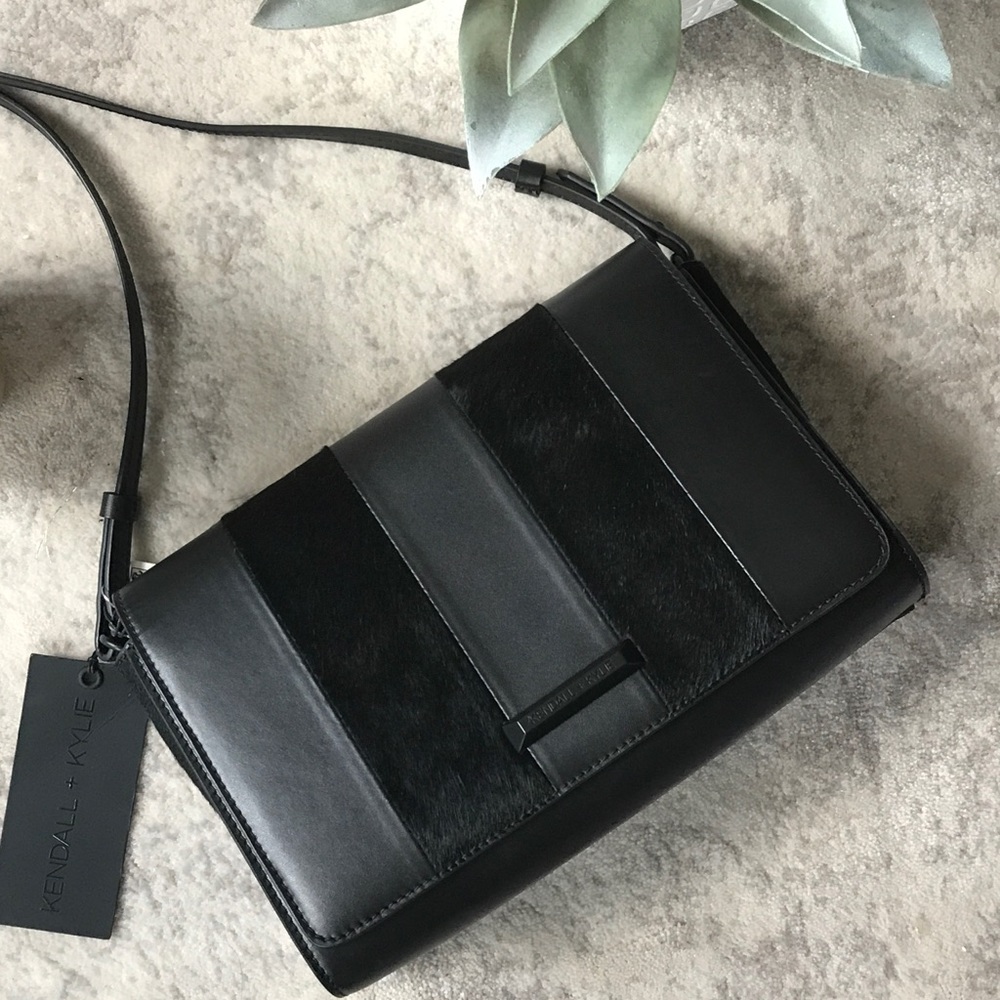 Kendall + Kylie Black Bobino Shoulder Bag