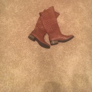 Brown riding boots