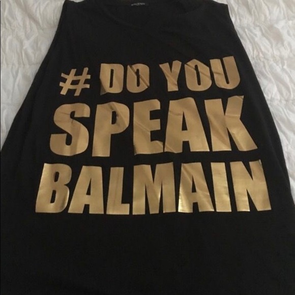 SOLD- Authentic Balmain Tank Top - Picture 2 of 4