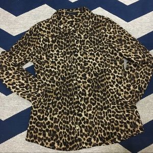 BCBG/MaxAzria Leopard Print Blouse