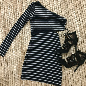 BCBG One Shoulder Cutout Mini Dress Bodycone Dress