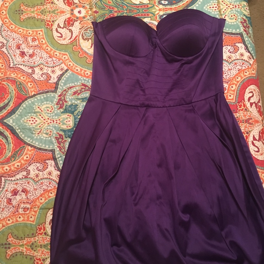 Silk elegant purple dress