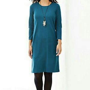 J. JILL Ponte Dress Teal