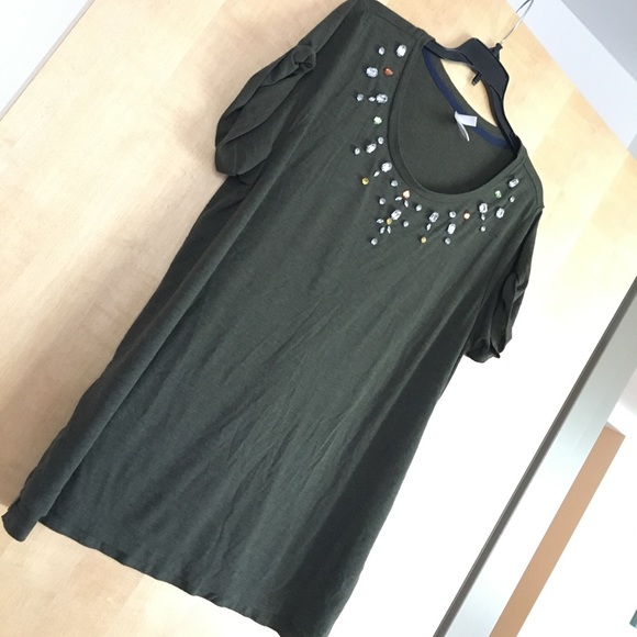 Xhilaration Green Tee with Jewell Embellishment - Picture 5 of 8