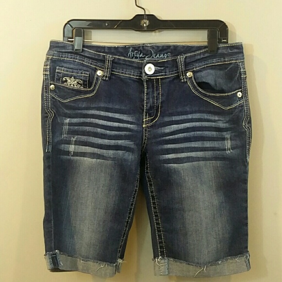 Ariya Jeans Pants - Ariya Jeans Womens Jr 11/12 Jeans Long Shorts
