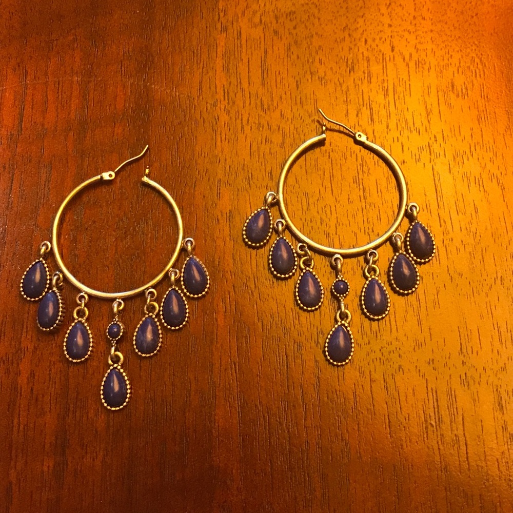 Blue Teardrop Earrings