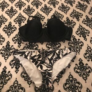 Black and white bikini