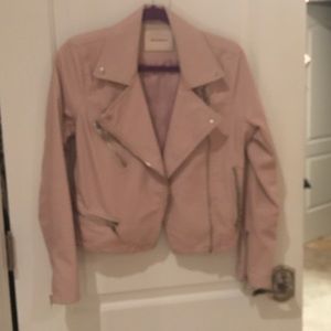 Pink size S Faux leather motorcycle jacket.