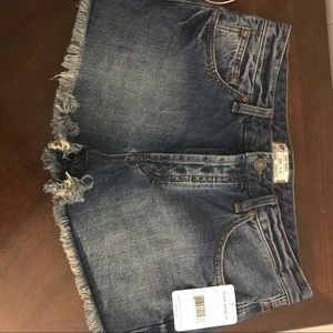 Free people high waisted button fly shorts