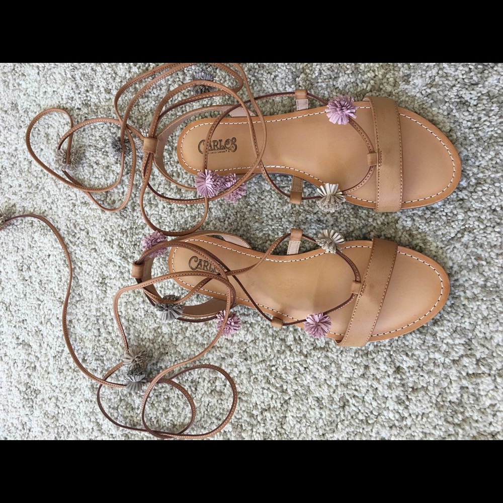 Sandals Pom Pom by Carlos Santana New!