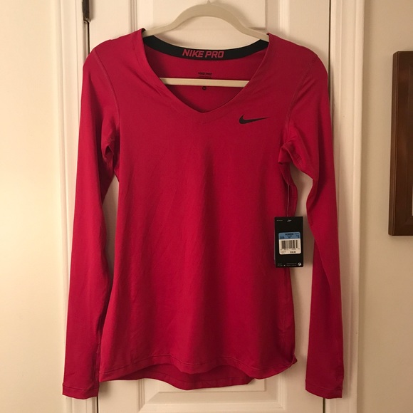 Nike Tops - Nike Pro Pink/Black L/S Top Size M NWT!!!!!!