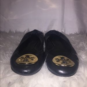 Tory Burch Black Flats