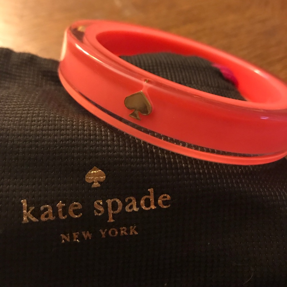 Kate spade lacquered bangle: coral