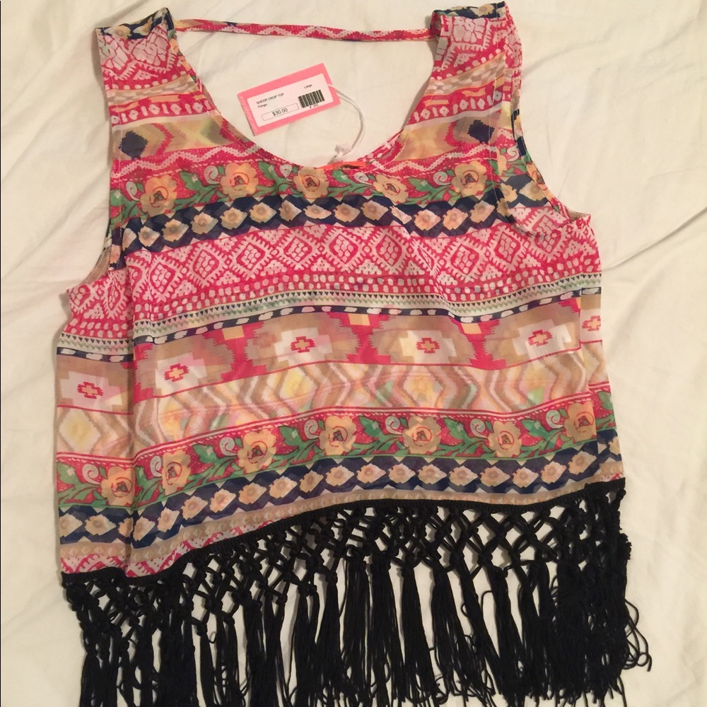 NWT Sheer crop top