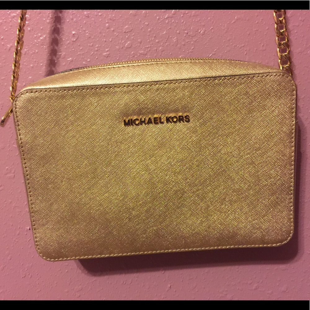 Michael Kors Jet Set Large Metallic Crossbody