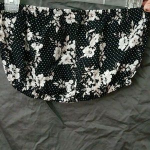 Floral and polka dotted tube top