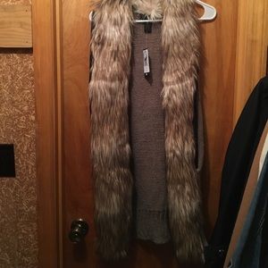 Faux fur vest