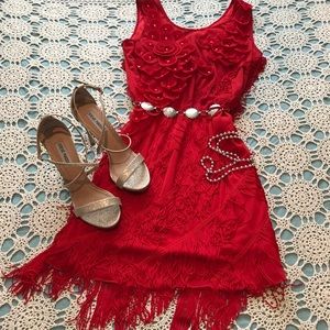 Sold Red Part Dress