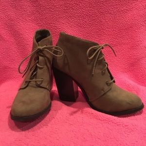 Tan Lace Up Booties