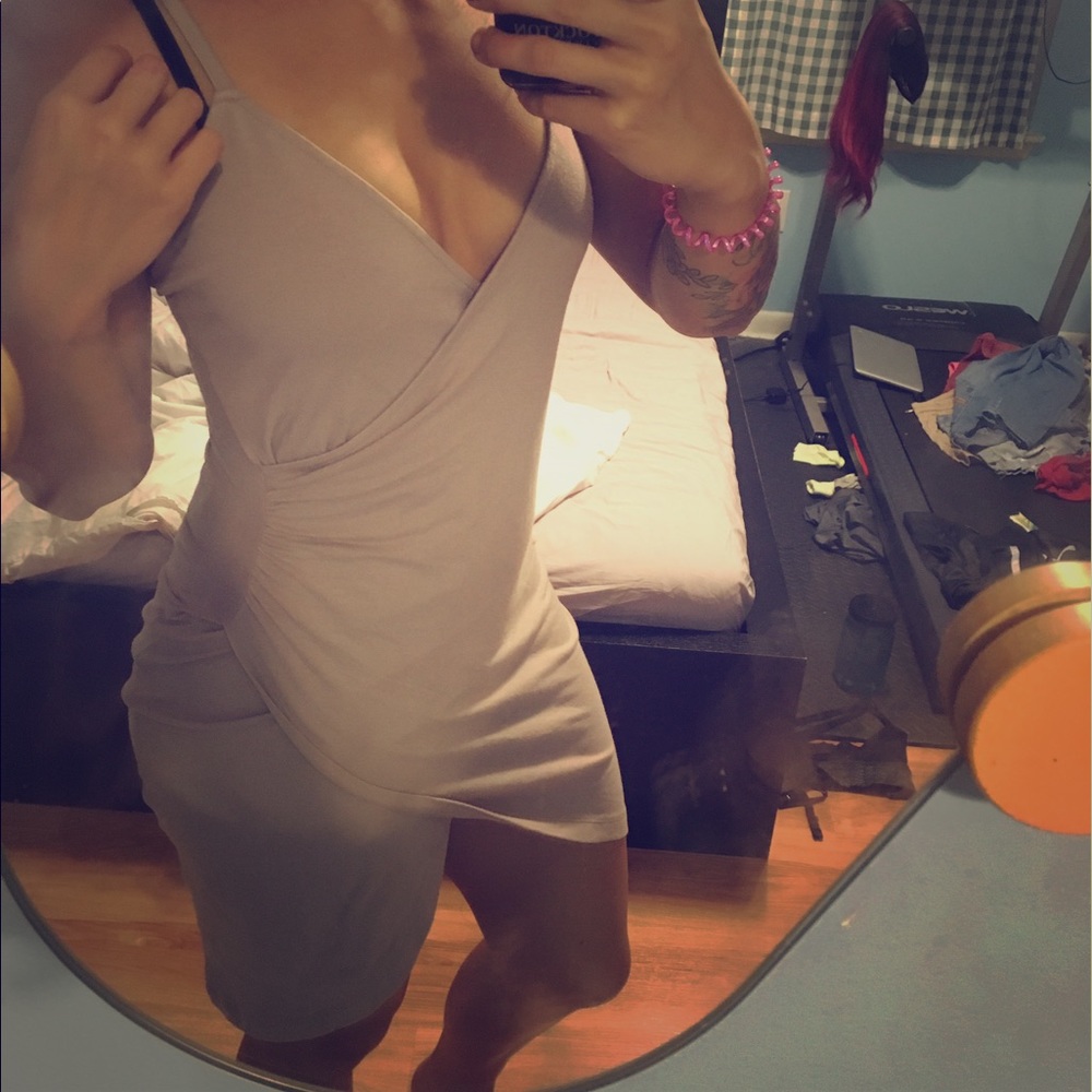 Tan clubbing dress