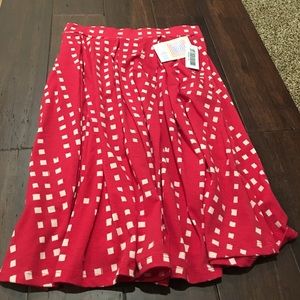 NWT LuLaRoe Madison XS Skirt Pink Cream