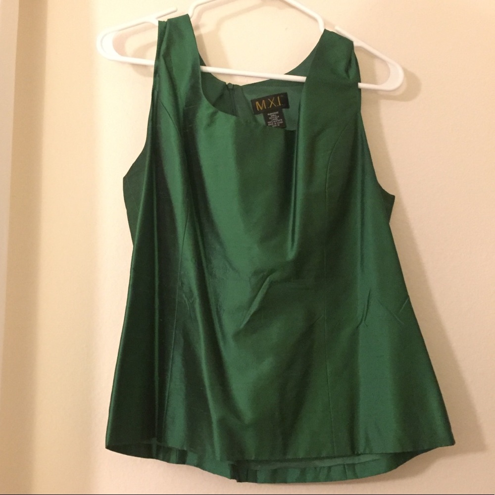 Silk sleeveless top