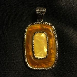 Lia Sophia Caramel and Silver Pendant