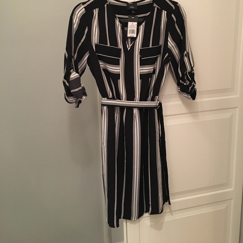 Striped Shirt Dress Size S