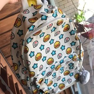 B-duck white backpack