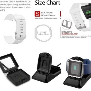 Fitbit watch band and chargers Bundle