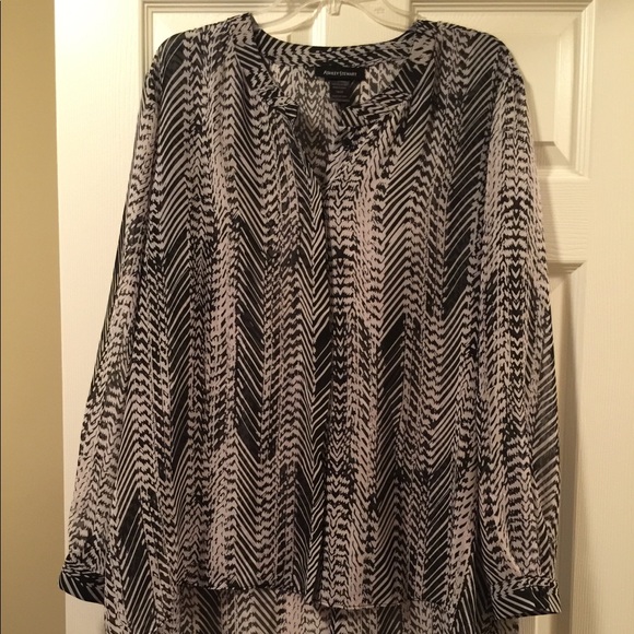 Shear, hi-lo blouse - Picture 1 of 4