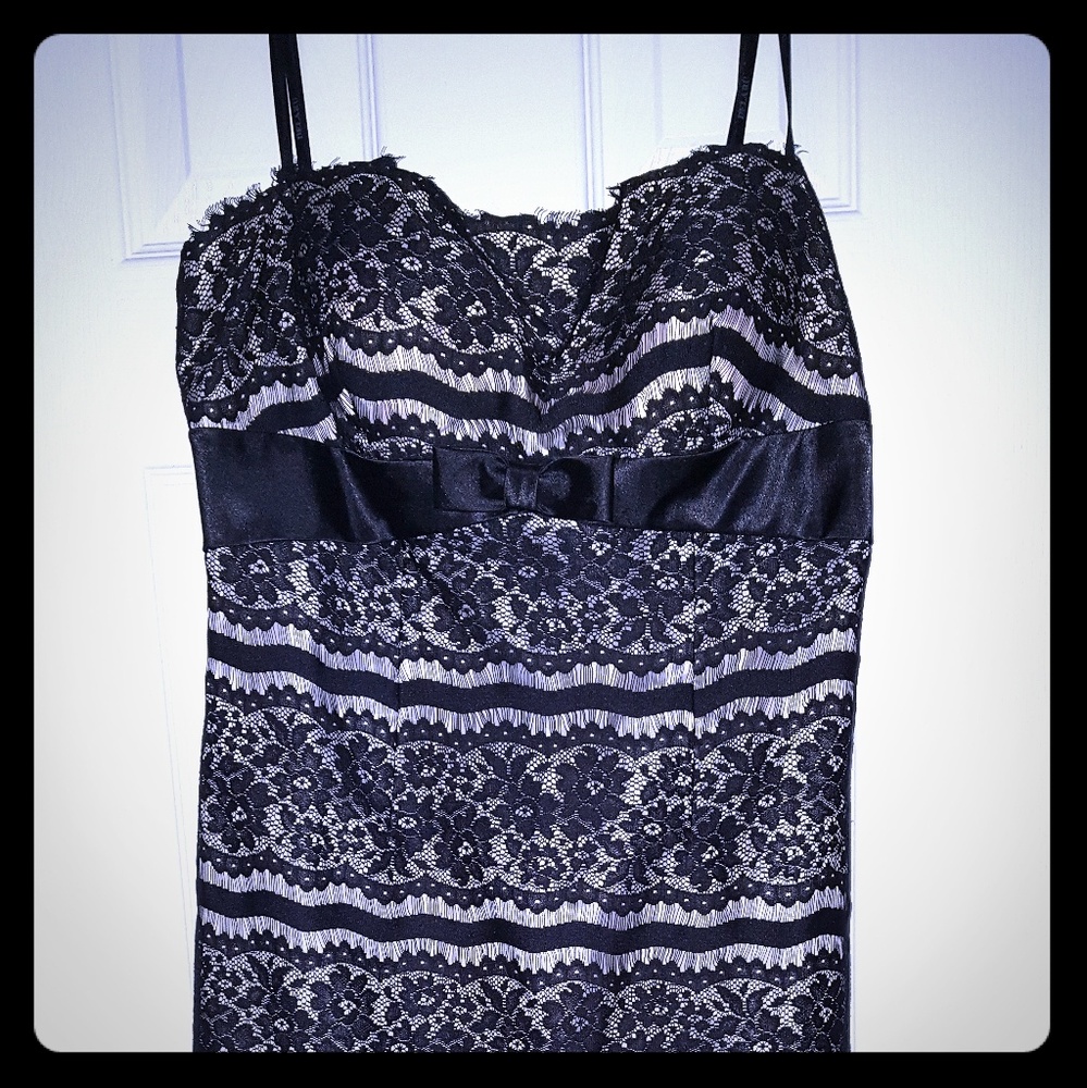 Strapless lace dress