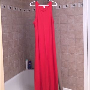 Orange old navy maxi dress size large