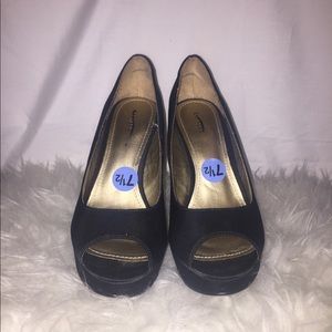 Express Peep Toe Black Heels