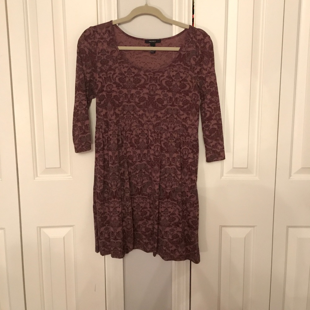 Simple 3/4 Sleeve Dress