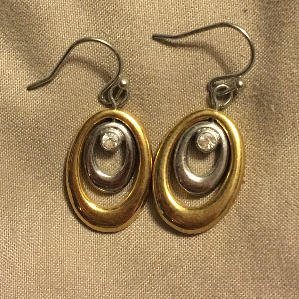 Lia Sophia Gold and Silver Hook Earrings