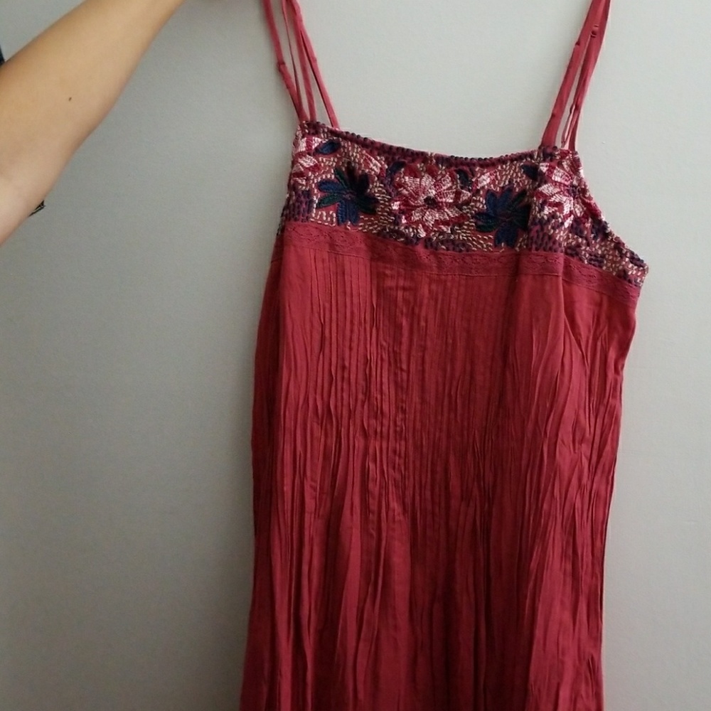 Light AE Pale Red Dress with Flowers