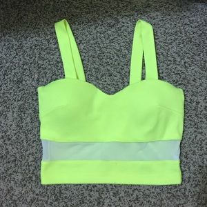 Size small Tobi neon yellow crop top
