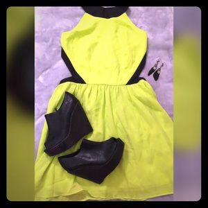 Neon Cutout Dress