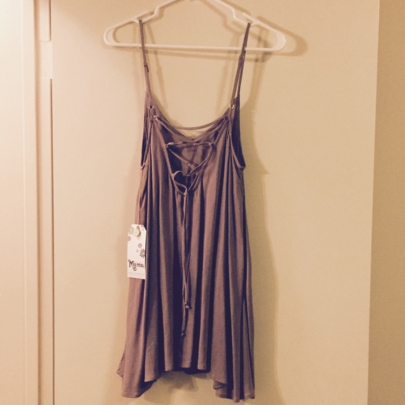 ShowMeYourMumu- Carousel Lace Up Dress- Dune Cloud - Picture 5 of 6